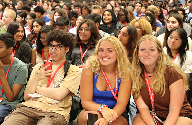 First Year Students sitting